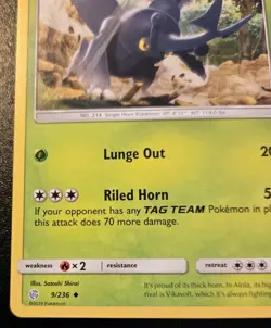 Heracross 9/236 Uncommon Sun & Moon: Cosmic Eclipse Pokemon TCG - Image 4