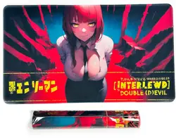Double (D)evil Stitched Yu-gi-oh Playmat/Mousepad : Makima : Chainsaw man - Image 1