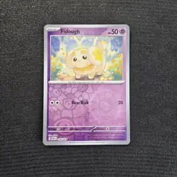 Pokemon TCG Paldean Fates Fidough Reverse Holo Card 38/91 - Image 1