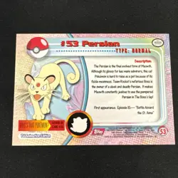 Persian #53 Pokemon Topps Card Pink Label - Image 2