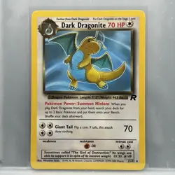 Dark Dragonite 22/82 Team Rocket Rare Non-Holo Pokemon Card WOTC NM - Image 1