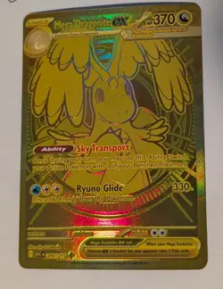 Gold Mega Rare Mega Dragonite EX 295/217 Pokemon Card Near Mint - Image 1