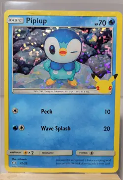 Piplup 20/25 McDonald's 25th Anniversary Holo Promo Pokemon Card - Image 1