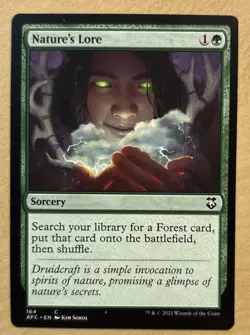 MTG Nature’s Lore Card, MINT, Adventures In Forgotten Realms - Image 1