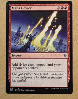 MTG Mana Geyser Card, MINT, Commander 2021 - Image 1