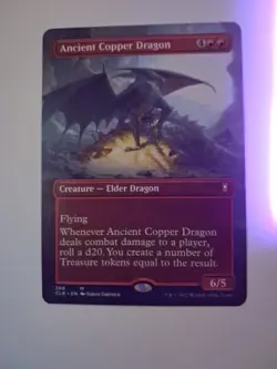 MTG CLB Commander Legends Baldur's Gate Ancient Copper Dragon (Borderless) #368 - Image 1