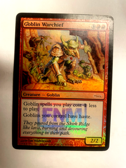 Goblin Warchief (2006) FNM Promos Foil Lightly played with excellent shape - Image 1