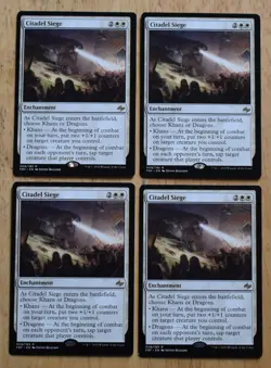 MTG 4x White Rare Enchantment CITADEL SIEGE - Image 1