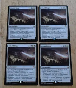 MTG 4x White Rare Enchantment CITADEL SIEGE - Image 2