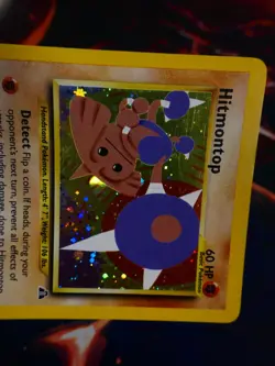 LP/MP (Holo-Bleed) Pokemon HITMONTOP Card NEO DISCOVERY Set 3/75 Unlimited Rare - Image 4