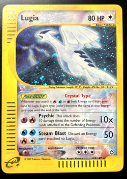 Pokemon - Lugia Crystal 149/147 HOLO with SWIRL Aquapolis PSA gradable 7-8 - Image 2