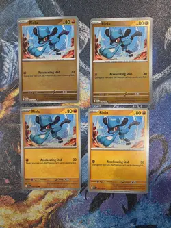 PLAYSET Riolu 4-Card Lot Deck Engine MEG Mega Evolution Pokemon TCG NM - Image 1