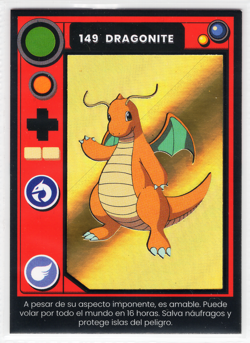 2025 POKEMON POKEDEX FULLHOUSE KANTO CARD * DRAGONITE - GOLD FOIL BOX HIT - Image 1