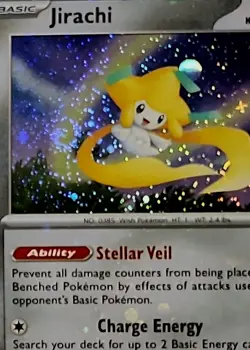 Fart Swirl 🌀 Jirachi 126/182 Cosmos Holo Heavily Bleed Error Rare Pokemon TCG - Image 1