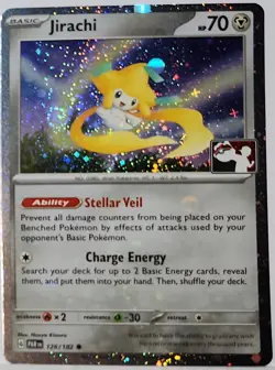 Fart Swirl 🌀 Jirachi 126/182 Cosmos Holo Heavily Bleed Error Rare Pokemon TCG - Image 2