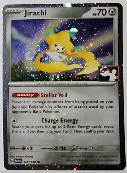 Fart Swirl 🌀 Jirachi 126/182 Cosmos Holo Heavily Bleed Error Rare Pokemon TCG - Image 4
