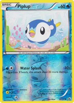 Piplup 33/113 B&W Legendary Treasures REVERSE HOLO MINT! Pokemon - Image 1
