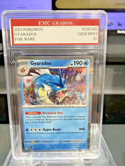 GYARADOS #130/165 FOIL Pokemon 2023 Card GRADED 10 MINT TCG CCG - Image 1