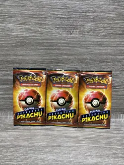 x3 Pokemon Detective Pikachu Booster Packs 2 Cards English Trading Card Game - Image 1