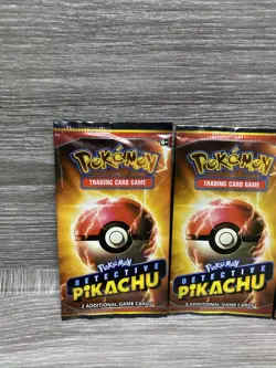 x3 Pokemon Detective Pikachu Booster Packs 2 Cards English Trading Card Game - Image 2