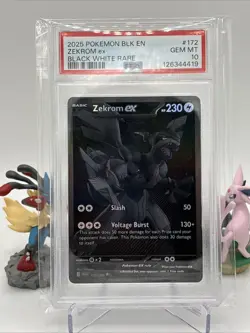 2025 POKEMON BLK EN-BLACK BOLT BLACK WHITE RARE #172 ZEKROM EX PSA 10 - Image 1
