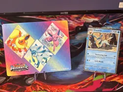 2025 Pokemon Black Star promo 171 GLACEON PRISMATIC EVOLUTIONS NM/M + Sticker - Image 3
