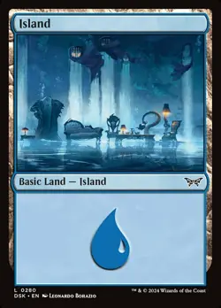 Island (0280) - Foil Light Play, English Magic the Gathering MTG Duskmourn: Hous - Image 1