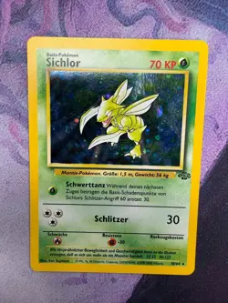 Scyther German Pokemon Unlimited Jungle #10 1999 LP- - Image 1