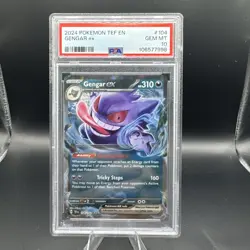 2024 POKEMON TEF EN-TEMPORAL FORCES #104 GENGAR EX PSA 10 - Image 1