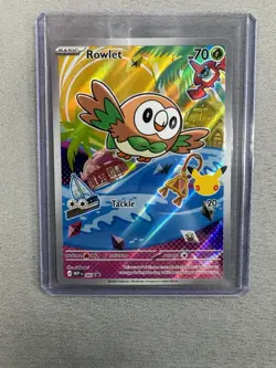 Rowlet Full Art Promo ME: Mega Evolution Promo 043 Pokemon TCG MINT - Image 1