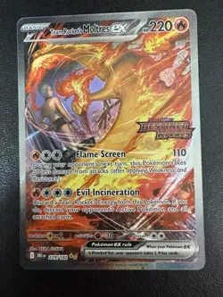 Pokemon Team Rocket's Moltres EX SIR Stamped Promo Destined Rivals 229/182 NM - Image 2