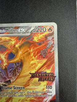 Pokemon Team Rocket's Moltres EX SIR Stamped Promo Destined Rivals 229/182 NM - Image 4