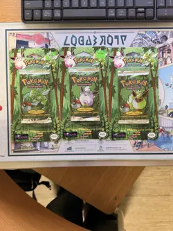 Pokemon Jungle Booster / WOTC / 3 Sealed Blister Packs / Full Set - Image 1