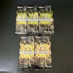 New 5PACK LIMIT OVER COLLECTION THE HEROES Yugioh Duel Monsters Japanese SEALED - Image 1