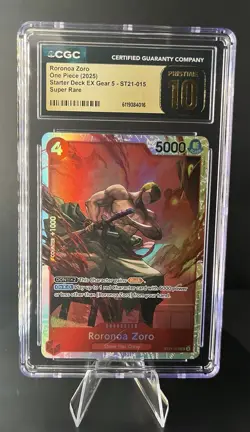2025 One Piece Roronoa Zoro EX Gear 5 ST21-015 Super Rare SR CGC 10 - Image 1