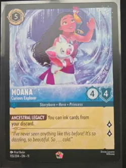 Moana - Curious Explorer 155/204 Winterspell Legendary Disney Lorcana (Non-Foil) - Image 1
