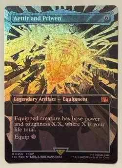Aettir and Priwen Borderless Foil - Mythic - Final Fantasy MTG - Image 1