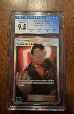 Giovanni’s Exile Hidden Fates Full Art Pokemon Card CGC 9.5 67/68 - Image 1