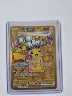 Pokemon Pikachu ex 247/191 SV8 Surging Sparks Full Art Holo Rare Card - Image 1
