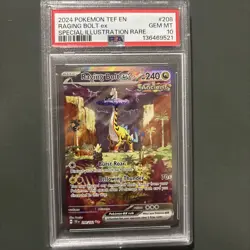 PSA 10 RAGING BOLT EX 208 TEMPORAL FORCES SIR POKEMON GEM MINT - Image 1