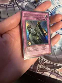 Vintage Yu-Gi-Oh! Solemn Judgment (MRD-127 1st Edition Ultra Rare) MP (WNB) - Image 3