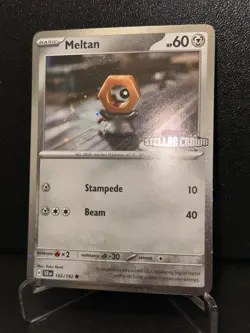 Pokemon TCG Meltan Reverse Holo Card 102/142 Stellar Crown Stamp - Image 2