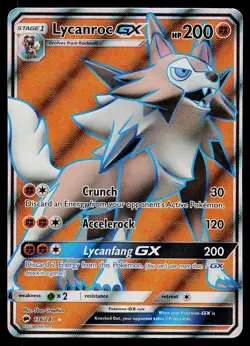 Pokemon Card - Lycanroc GX Burning Shadows 136/147 Rare Ultra 2017 - Image 1