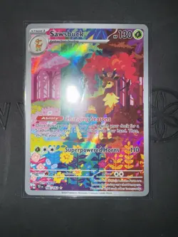 Pokemon TCG Sawsbuck Card 166/162 SV05: Temporal Forces NM Condition - Image 1