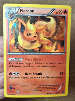 2015 POKEMON XY ANCIENT ORIGINS FLAREON COSMOS HOLO CARD 13/98 - Image 1