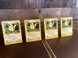 Pikachu Pokemon Card Lot x4 Jungle Set 50 HP Vintage MP/LP Bundle - Image 1