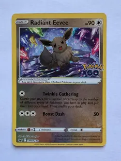 Radiant Eevee SWSH230 Pokemon GO Promo Holo Card / NM - Image 1