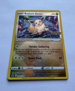 Radiant Eevee SWSH230 Pokemon GO Promo Holo Card / NM - Image 2