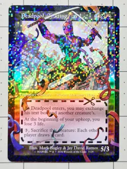 MTG Secret Lair Pool Party DEADPOOL Trading Card #7129 Confetti Foil Bonus SSP - Image 1
