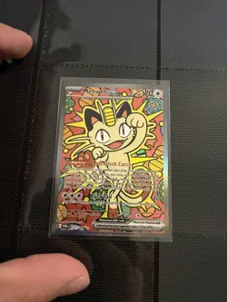 Meowth EX SIR Full Art Holo Rare Pokemon TCG Card 121/088 Perfect Order - Image 2